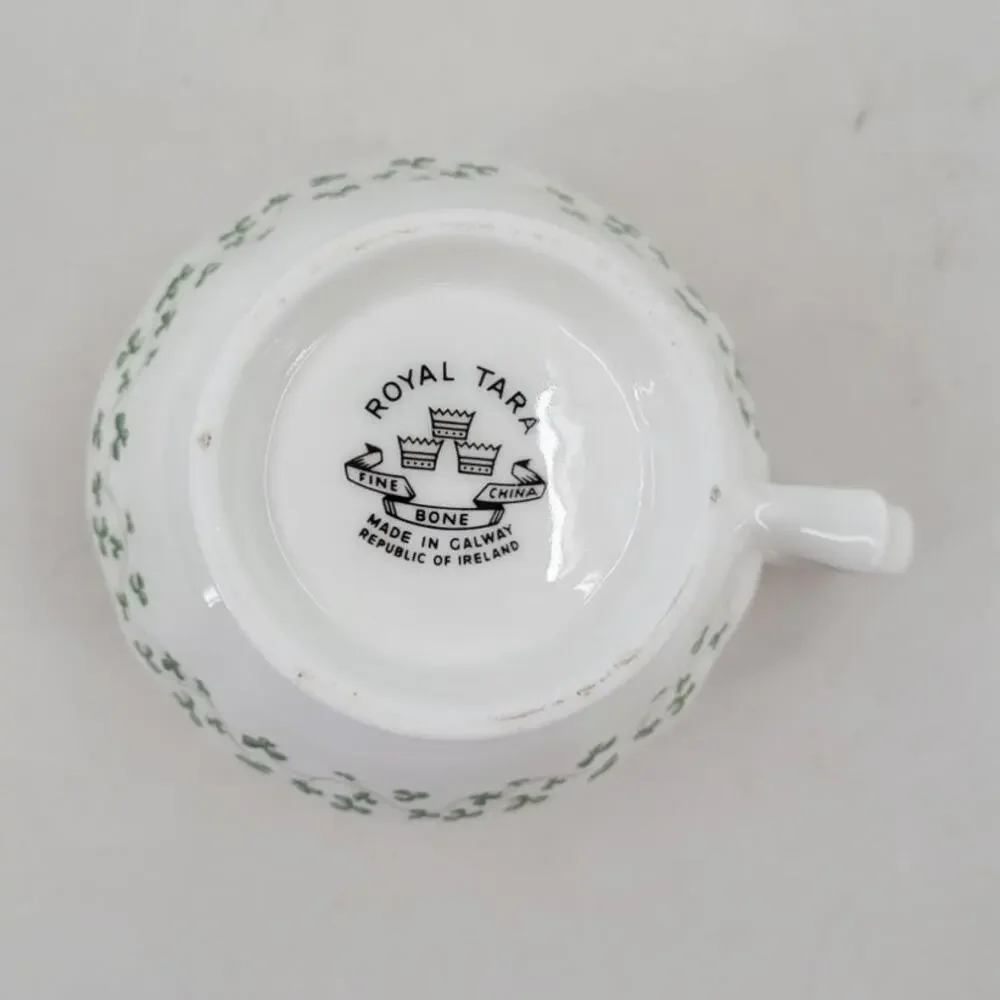 Royal Tara Vintage Shamrock Creamer Fine Bone China Irish Cottage cottagecore‎